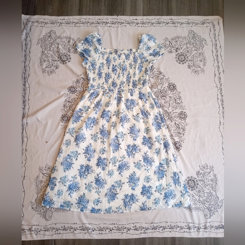 LOFT - Blue & White Floral dress